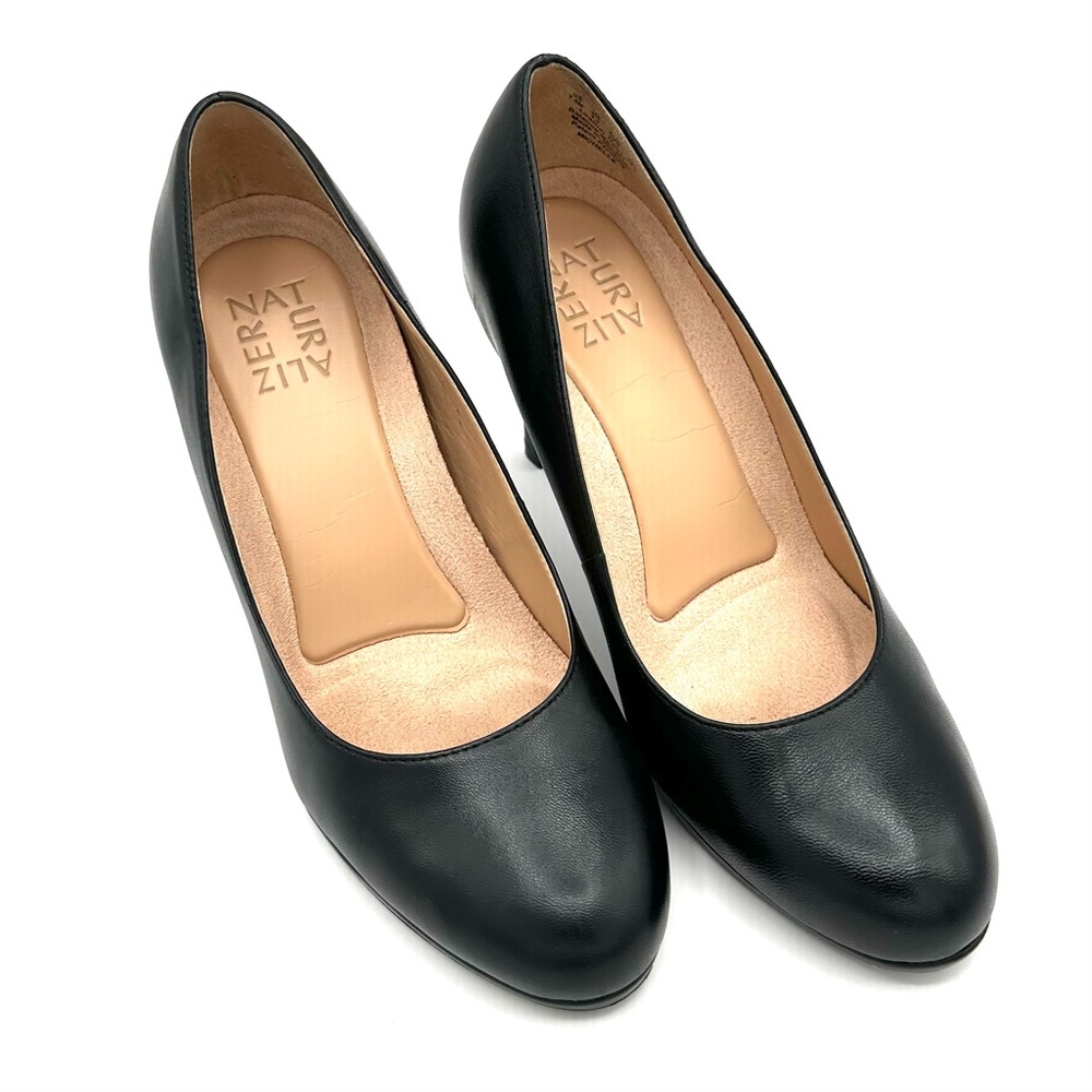 Naturalizer Womens Michelle Classic High Heel Pump ,Black Leather,7.5